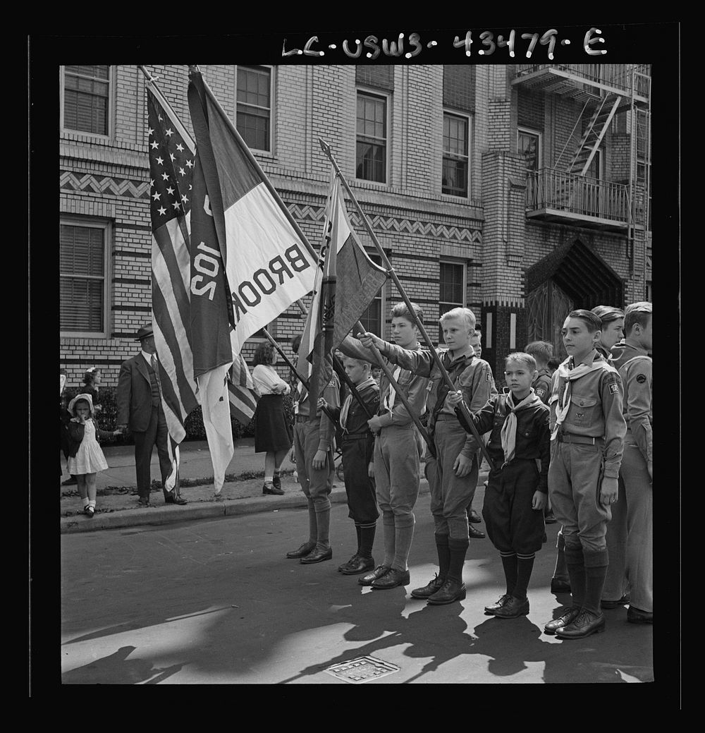 Brooklyn, New York. Anniversary Day parade of the Sunday school at the Church of the Good Shepherd. Sourced from the Library…
