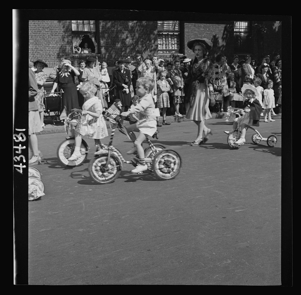 [Untitled photo, possibly related to: Brooklyn, New York. Anniversary Day parade of the Sunday school at the Church of the…