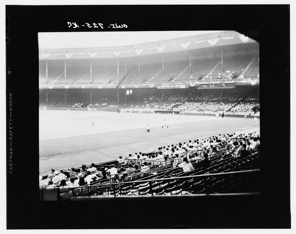 Detroit, Michigan. Detroit-Cleveland baseball game. Sourced from the Library of Congress.