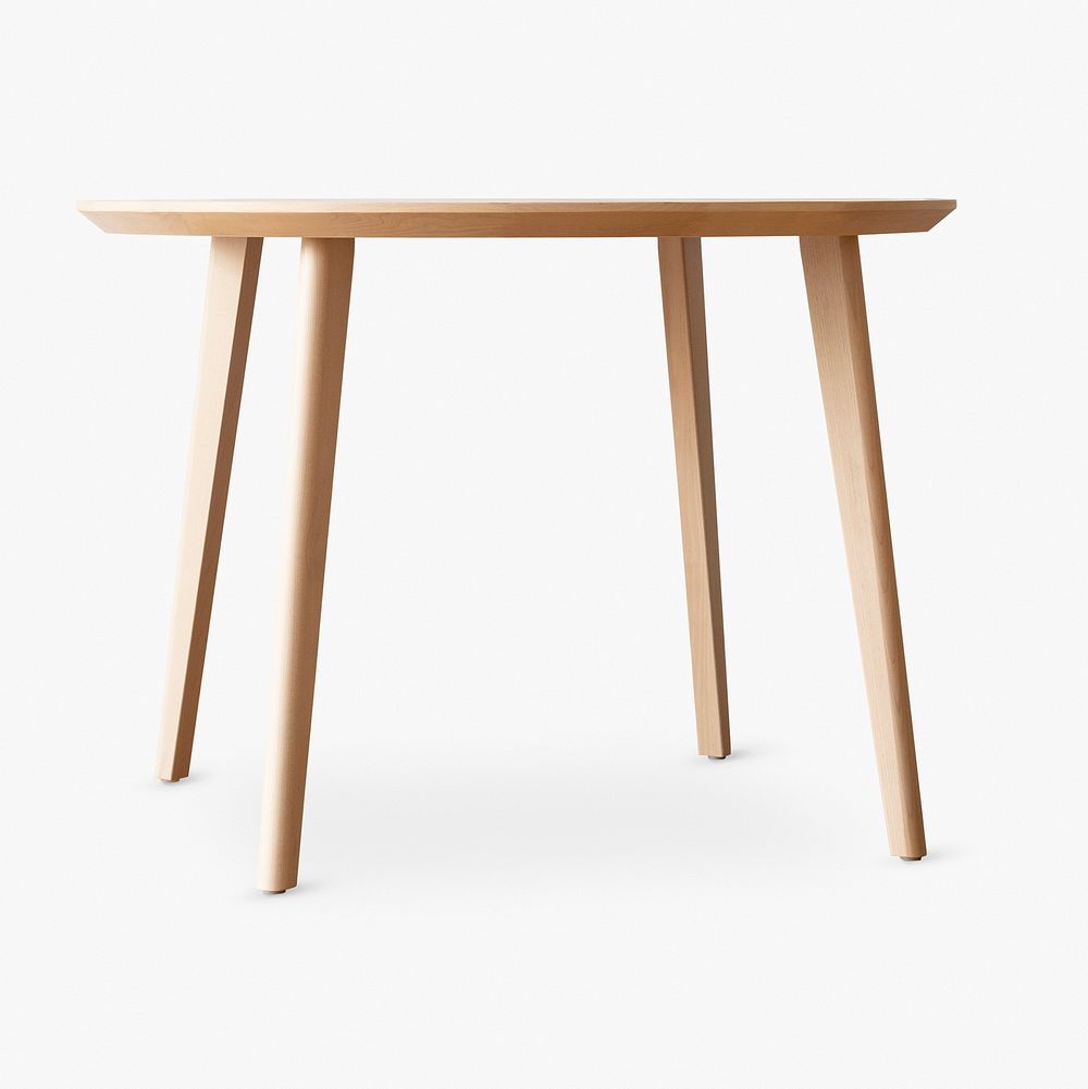 Modern wooden table psd mockup interior design