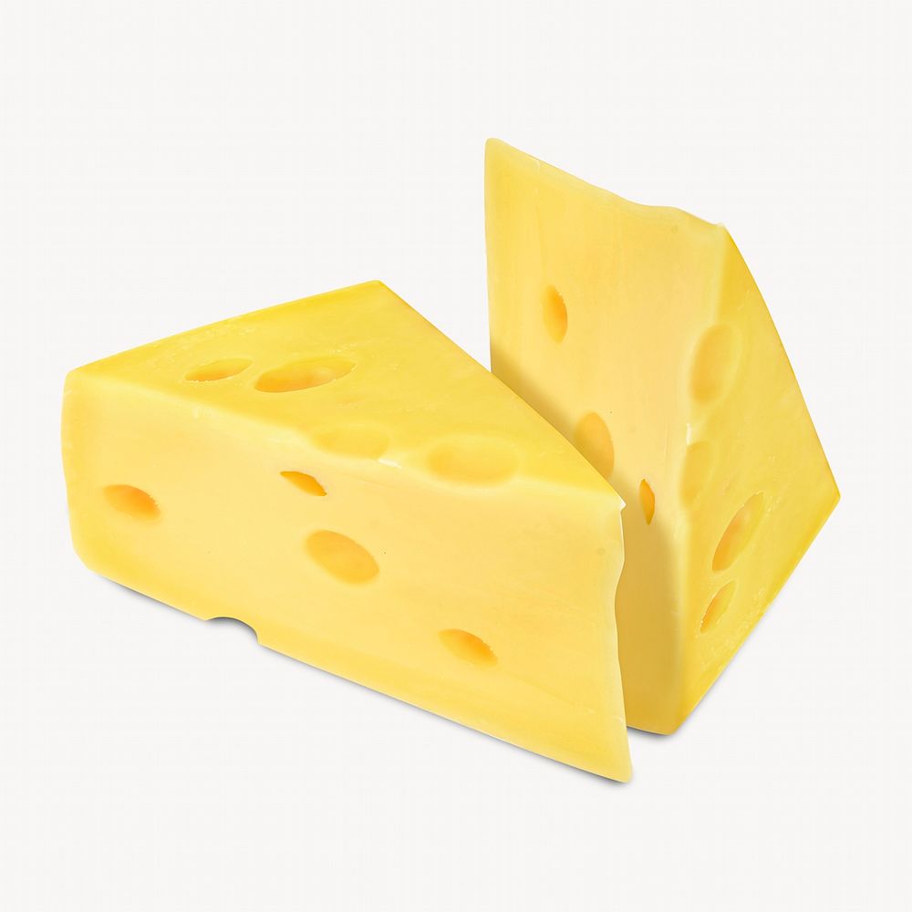 Swiss cheese, food isolated image on white background