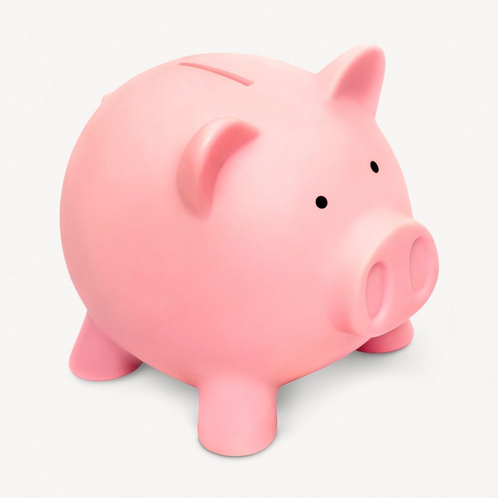Piggy bank clipart, savings design psd