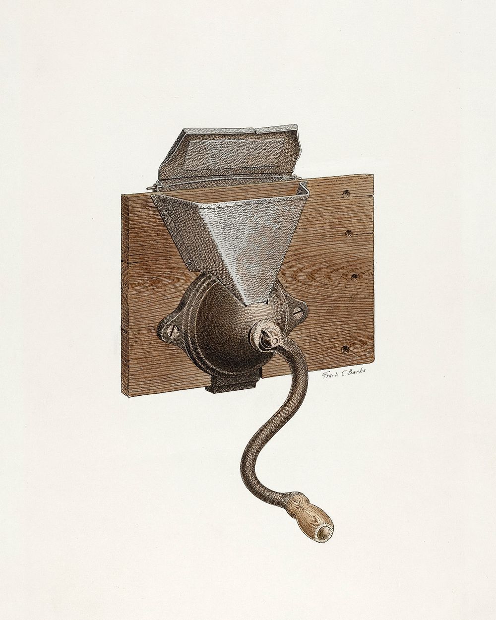 Coffee Mill (1935&ndash;1942) by Frank C. Barks. Original from The National Gallery of Art. Digitally enhanced by rawpixel.