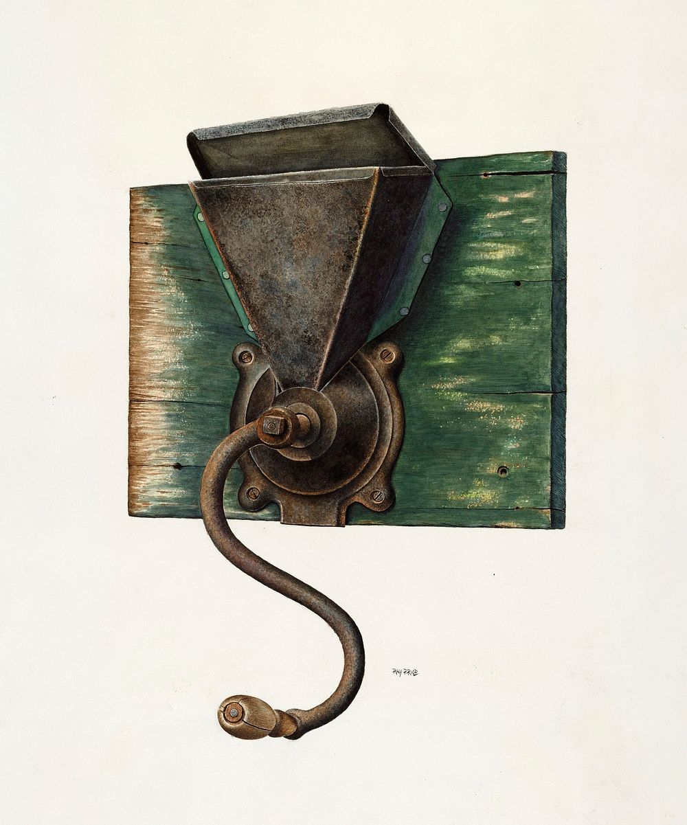 Coffee Mill (ca. 1948) by Ray Price. Original from The National Gallery of Art. Digitally enhanced by rawpixel.