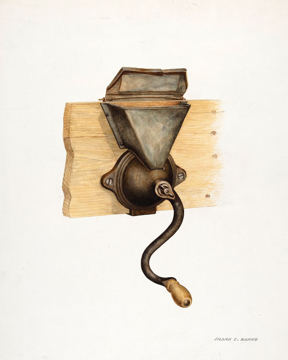 Coffee Mill (ca. 1937) by Frank C. Barks. Original from The National Gallery of Art. Digitally enhanced by rawpixel.