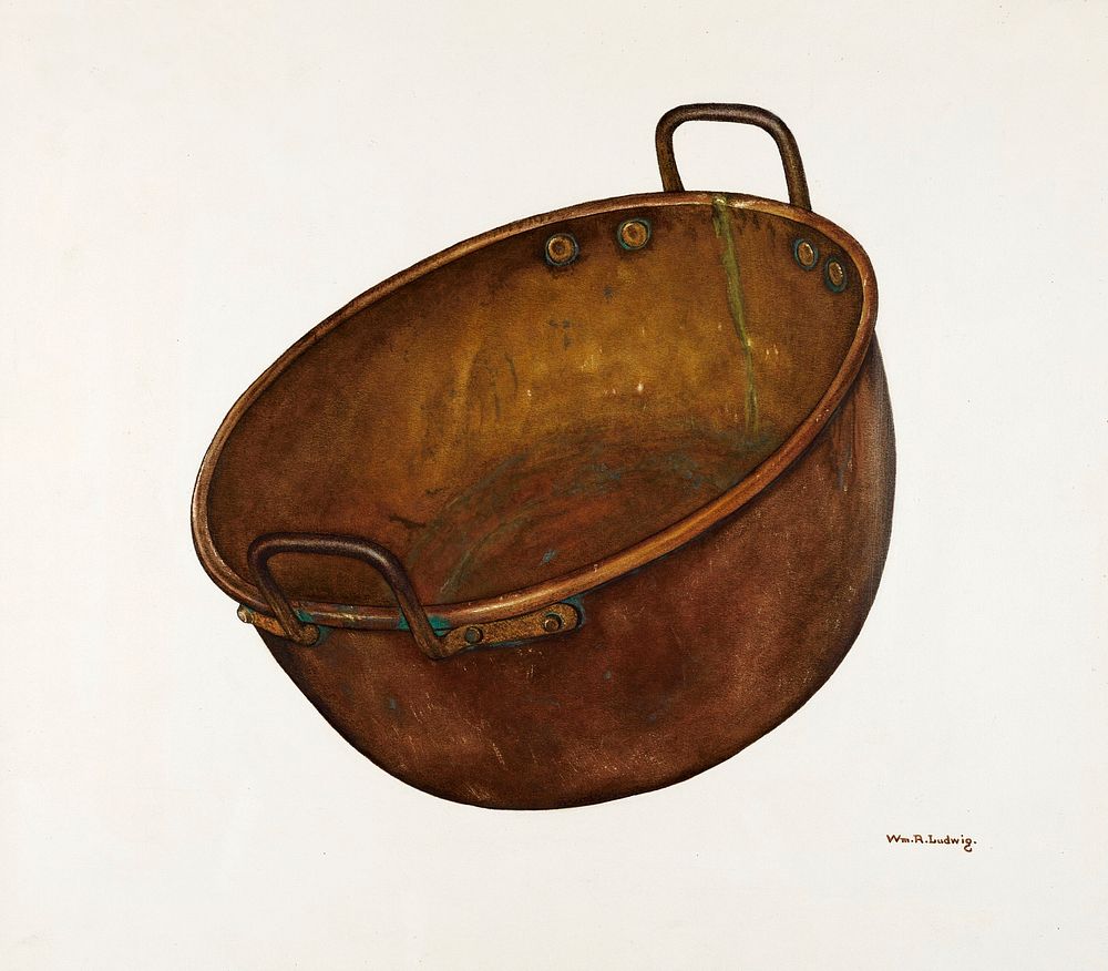 Copper Candy Vessel (ca. 1939) by William Ludwig and Kurt Melzer. Original from The National Gallery of Art. Digitally…
