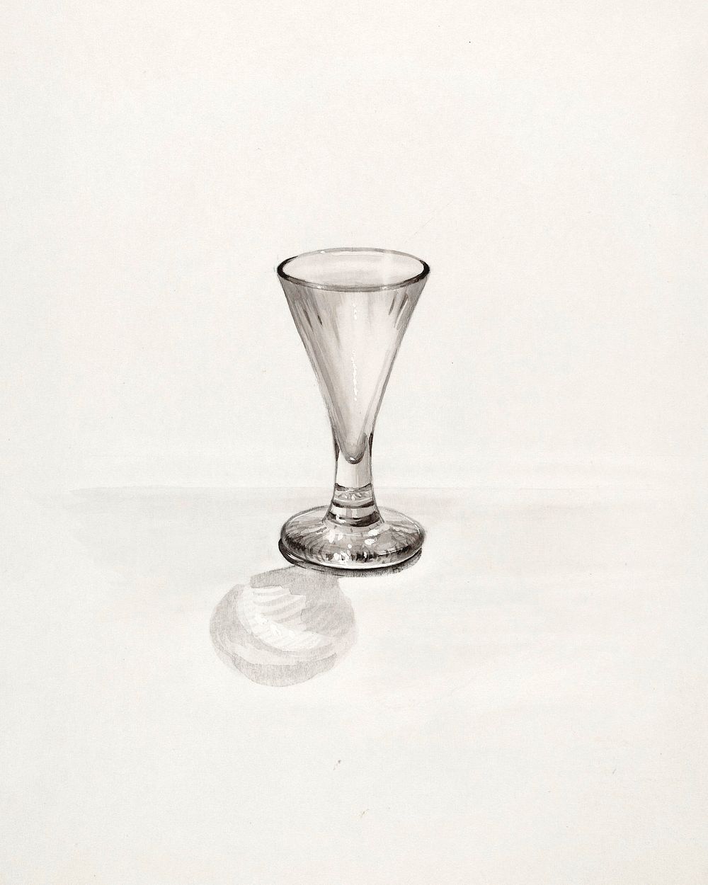 Cordial Glass (ca.1936) by John Tarantino. Original from The National Gallery of Art. Digitally enhanced by rawpixel.