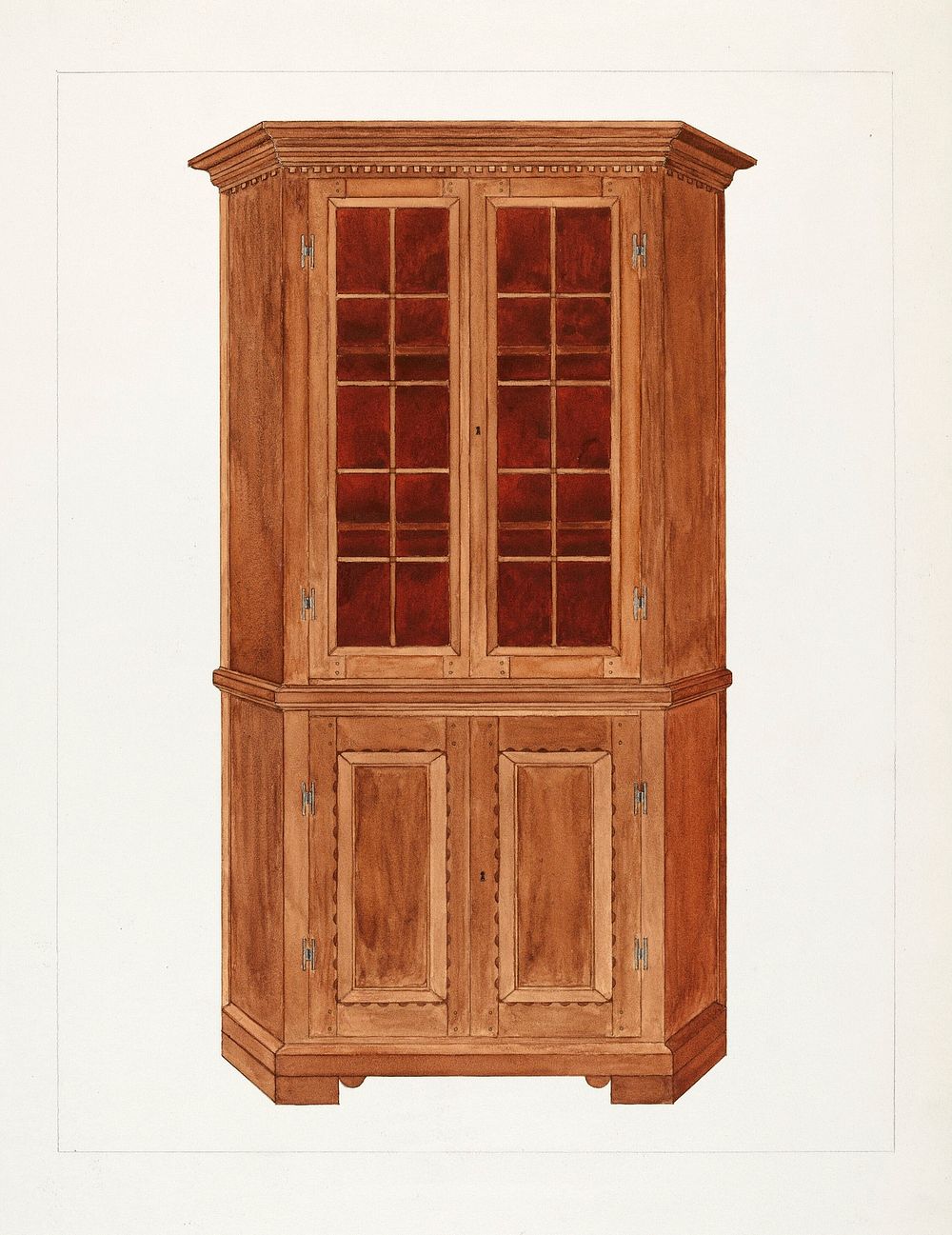 Corner Cupboard (c. 1937) by George Fairbanks. Original from The National Gallery of Art. Digitally enhanced by rawpixel.