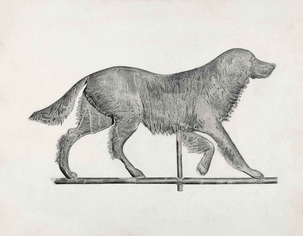 Dog Weather Vane (ca.1938) by Gordon Sanborn. Original from The National Gallery of Art. Digitally enhanced by rawpixel.