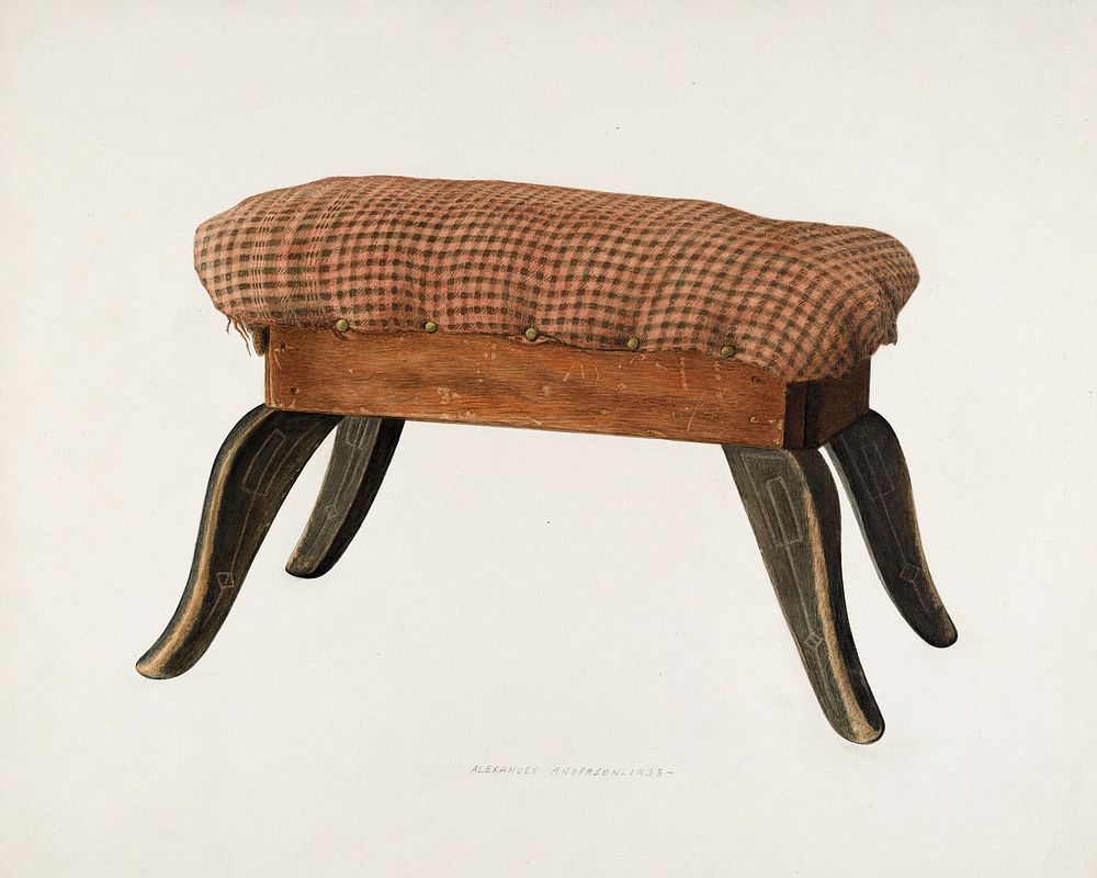 Foot Stool (1938) by Alexander Anderson. Original from The National Gallery of Art. Digitally enhanced by rawpixel.