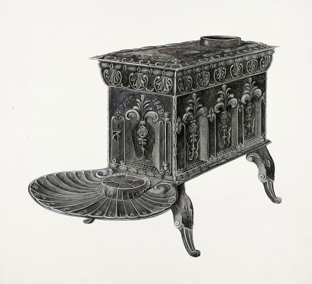 Foot Stove (ca. 1942) by Lloyd Quackenbush. Original from The National Gallery of Art. Digitally enhanced by rawpixel.