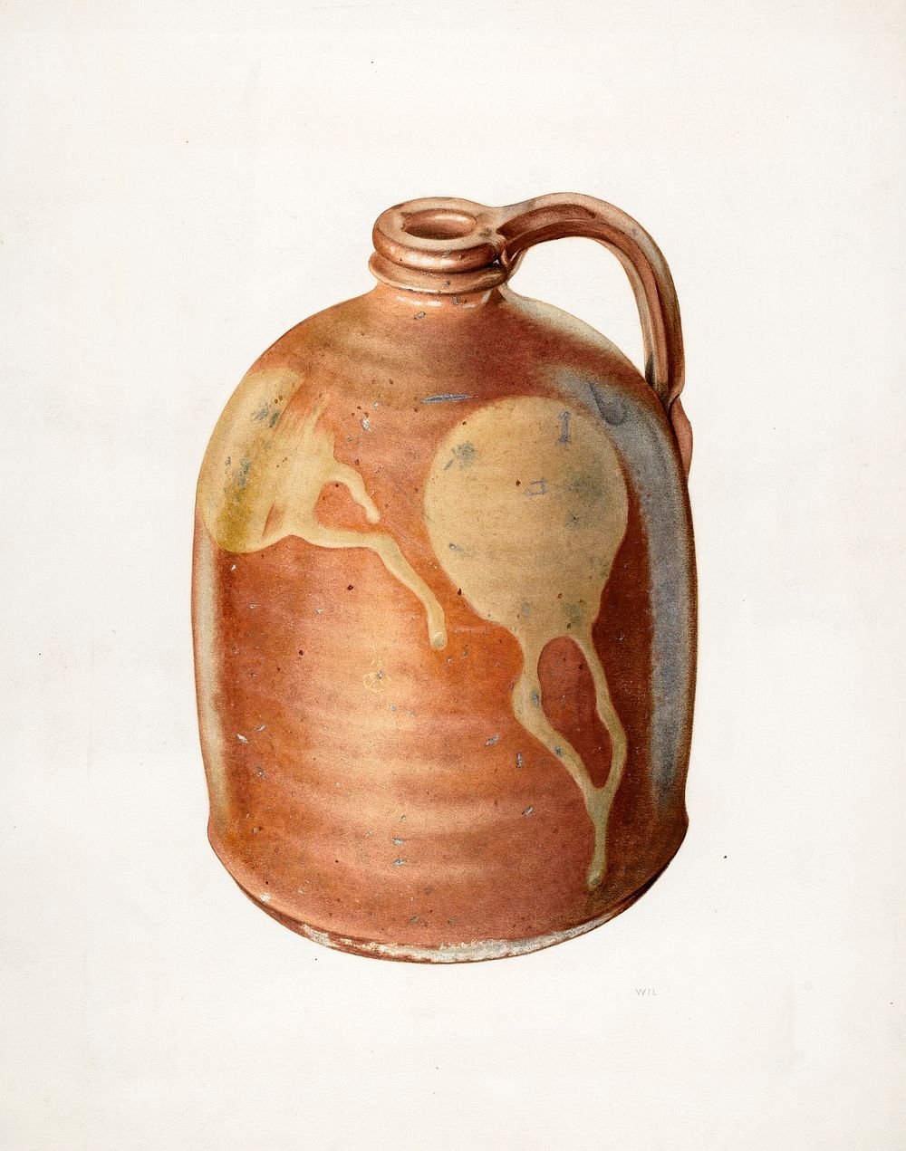 Galena Pottery Jug (ca. 1938) by William Spiecker. Original from The National Galley of Art. Digitally enhanced by rawpixel.