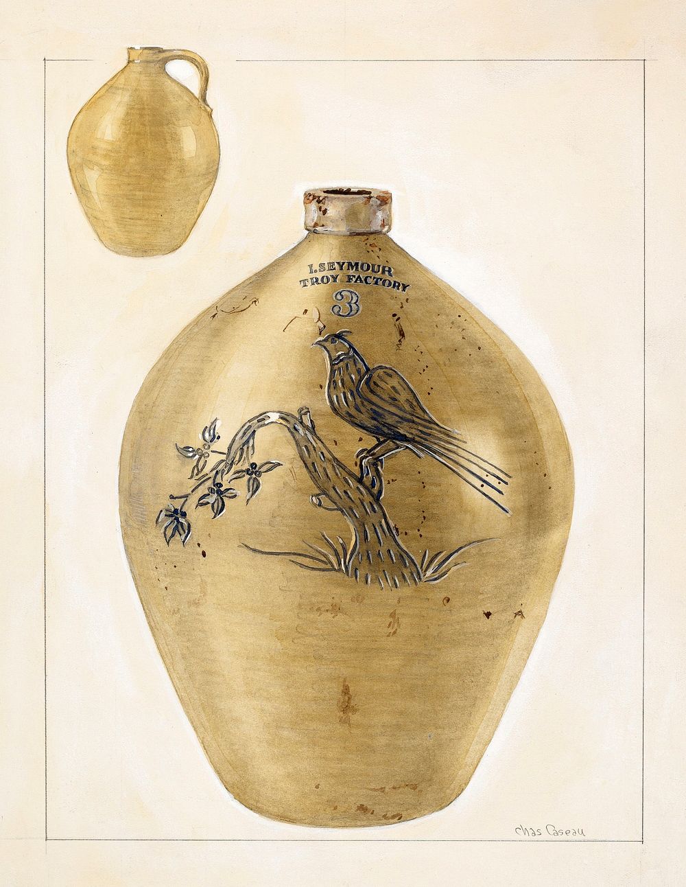 Jar (ca. 193) by Charles Caseau. Original from The National Gallery of Art. Digitally enhanced by rawpixel.