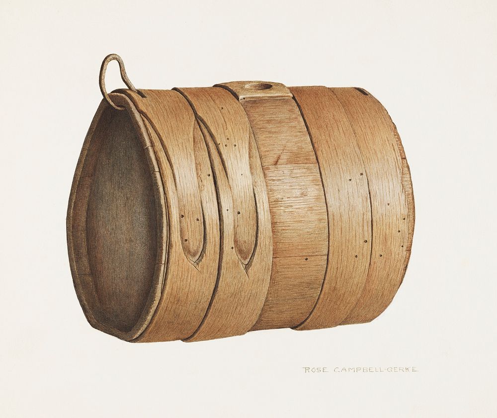 Antique Liquor Keg (ca. 1941) by Rose Campbell Gerke. Original from The National Gallery of Art. Digitally enhanced by…