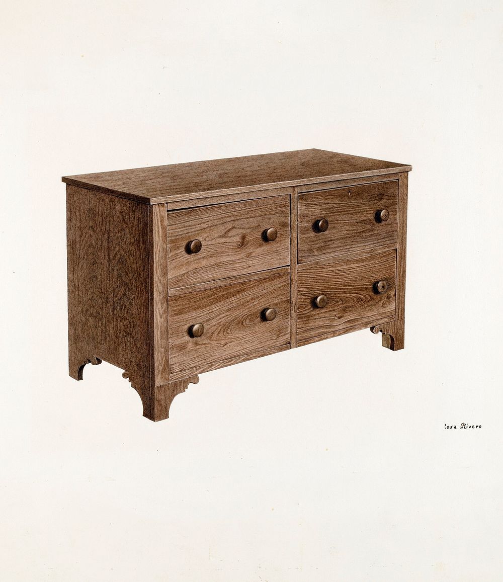 Bureau (ca. 1940) by Rosa Rivero. Original from The National Gallery of Art. Digitally enhanced by rawpixel.