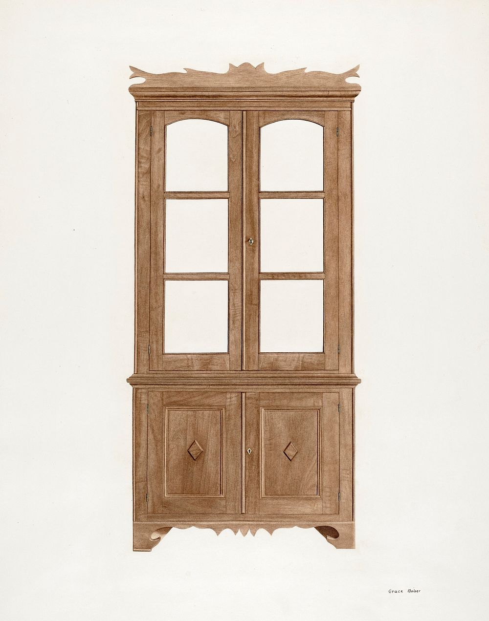 China Closet (ca. 1940) by Grace Bolser. Original from The National Gallery of Art. Digitally enhanced by rawpixel.