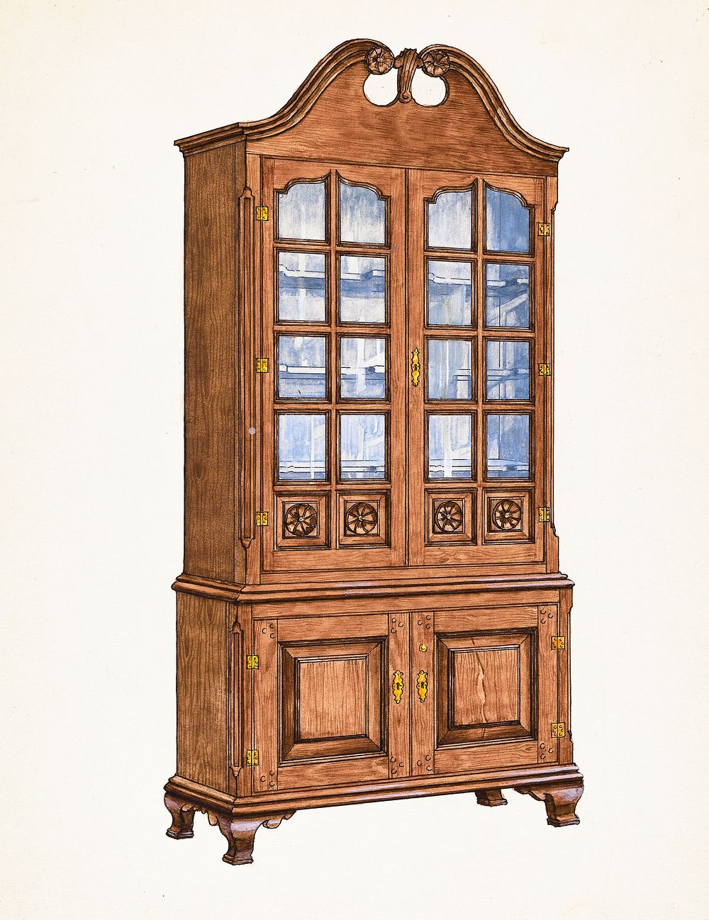 China Cupboard, c. 1939 by Edward A. Darby. Original from The National Gallery of Art. Digitally enhanced by rawpixel.