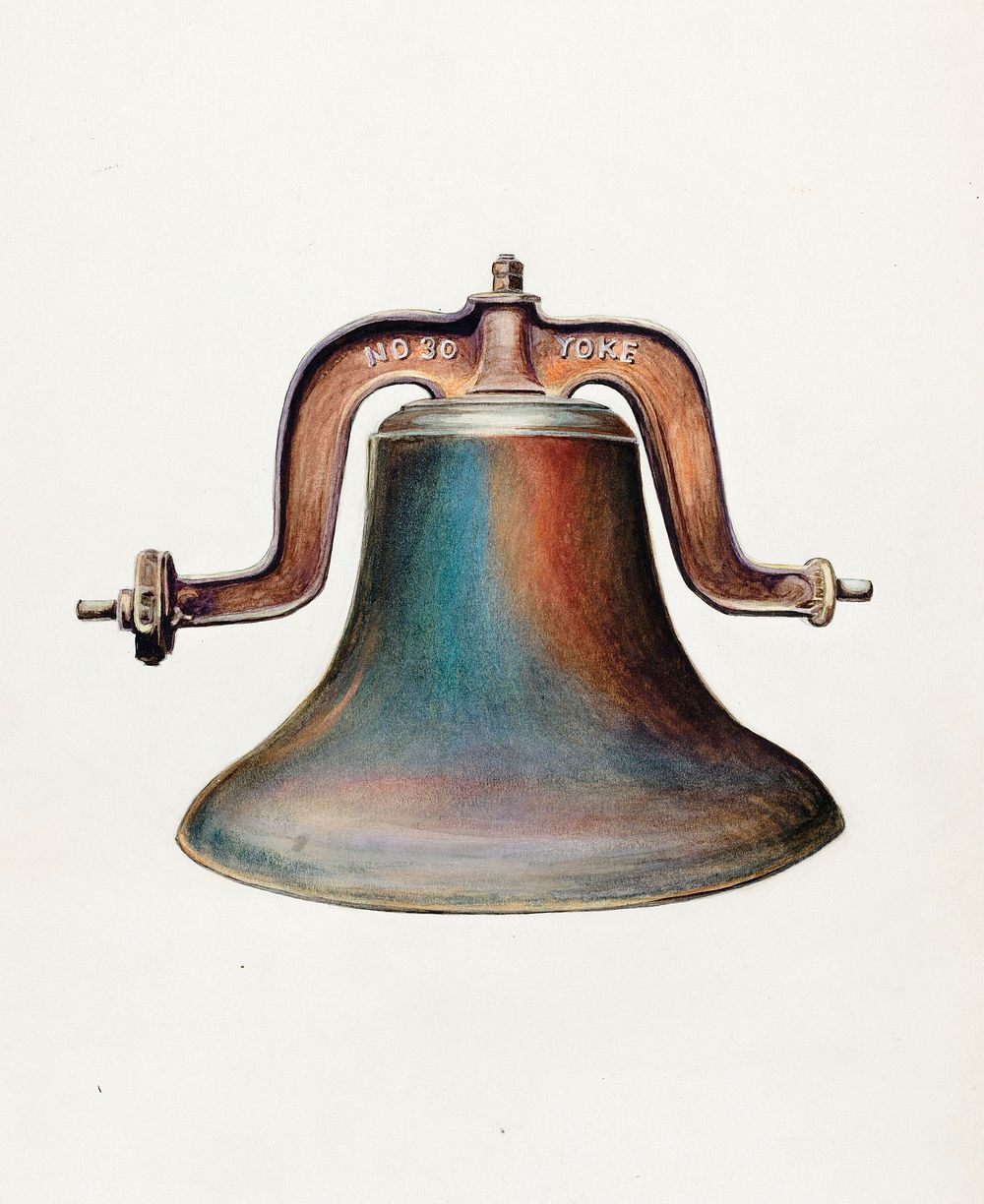 Church Bell (1935&ndash;1942) by unknown American 20th Century artist. Original from The National Gallery of Art. Digitally…