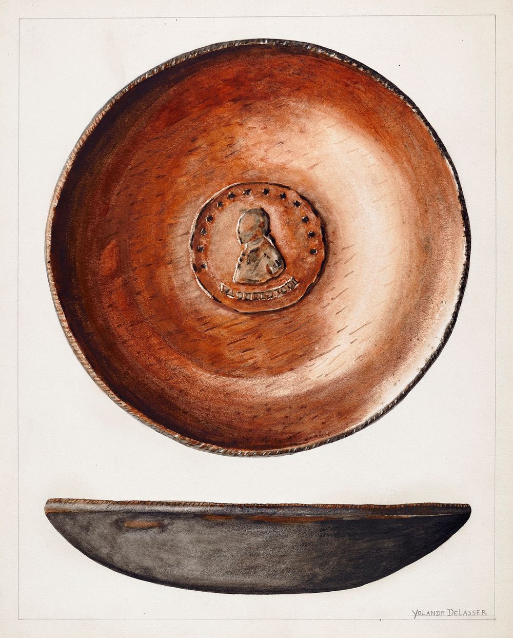 Plate (ca.1937) by Yolande Delasser. Original from The National Gallery of Art. Digitally enhanced by rawpixel.