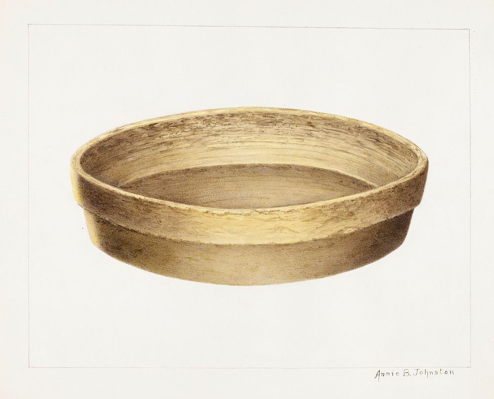 Pottery Flat Bowl (ca.1938) by Annie B. Johnston. Original from The National Galley of Art. Digitally enhanced by rawpixel.