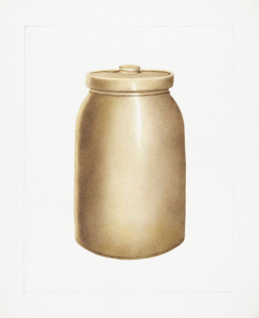 Pottery Jar with Lid (ca.1938) by Annie B. Johnston. Original from The National Galley of Art. Digitally enhanced by…