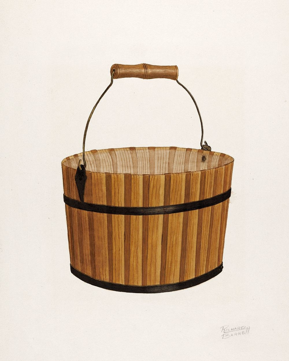 Shaker Wooden Bucket (1935&ndash;1942) by Eugene Barrell. Original from The National Gallery of Art. Digitally enhanced by…