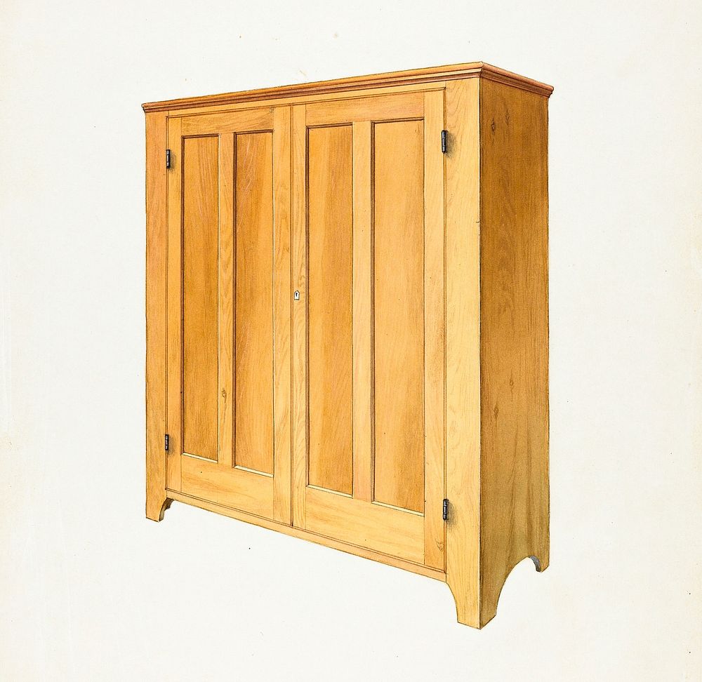 Shaker Cabinet (c. 1937) by Winslow Rich. Original from The National Gallery of Art. Digitally enhanced by rawpixel.