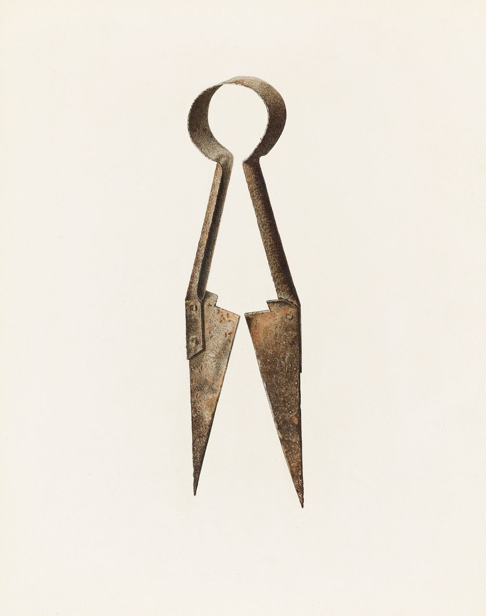 Trimming Shears (1935&ndash;1942) by Harold Ballerd. Original from The National Gallery of Art. Digitally enhanced by…