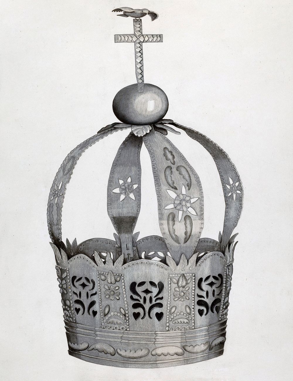 Silver Crown (Crown of the Holy Ghost) (ca.1937) by Ethel Dougan & Tulita Westfall. Original from The National Gallery of…