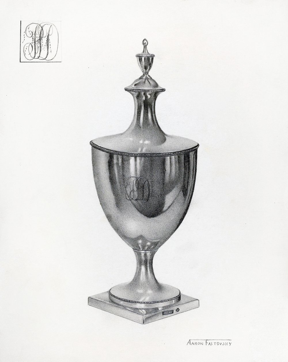 Silver Sugar Bowl (c.1936) by Aaron Fastovsky. Original from The National Gallery of Art. Digitally enhanced by rawpixel.