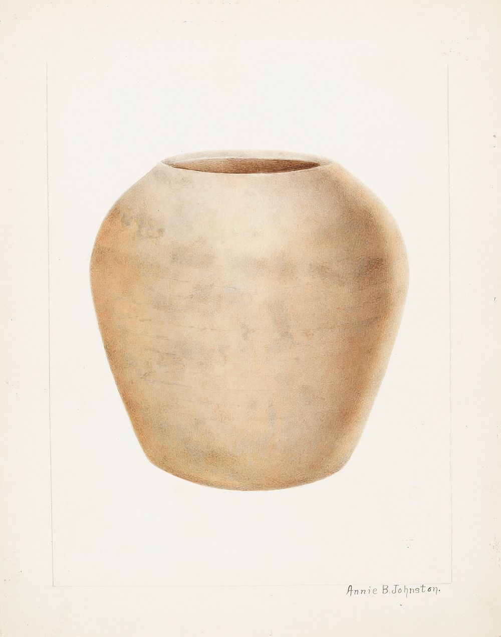Stoneware Flower Pot (ca.1937) by Annie B. Johnston. Original from The National Galley of Art. Digitally enhanced by…