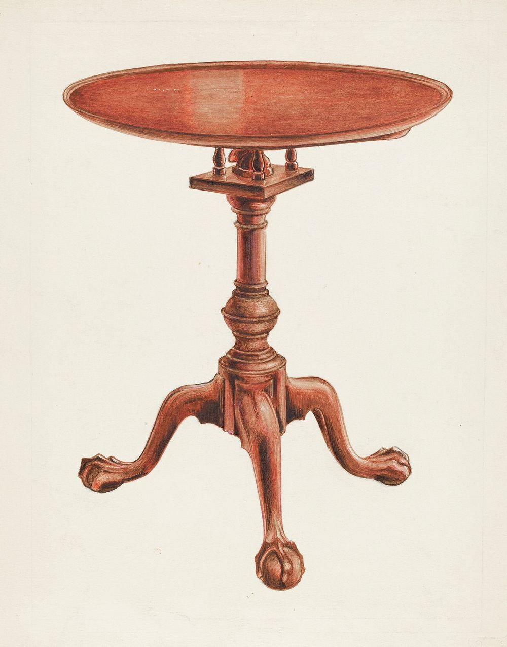 Tripod-table (ca.1936) by Arthur Johnson. Original from The National Gallery of Art. Digitally enhanced by rawpixel.