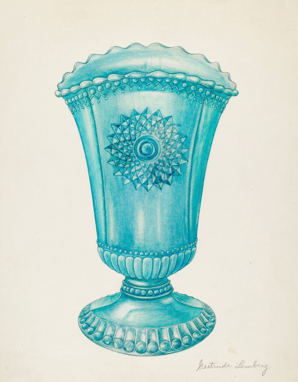 Vase (1935&ndash;1942) by Gertrude Lemberg. Original from The National Gallery of Art. Digitally enhanced by rawpixel.