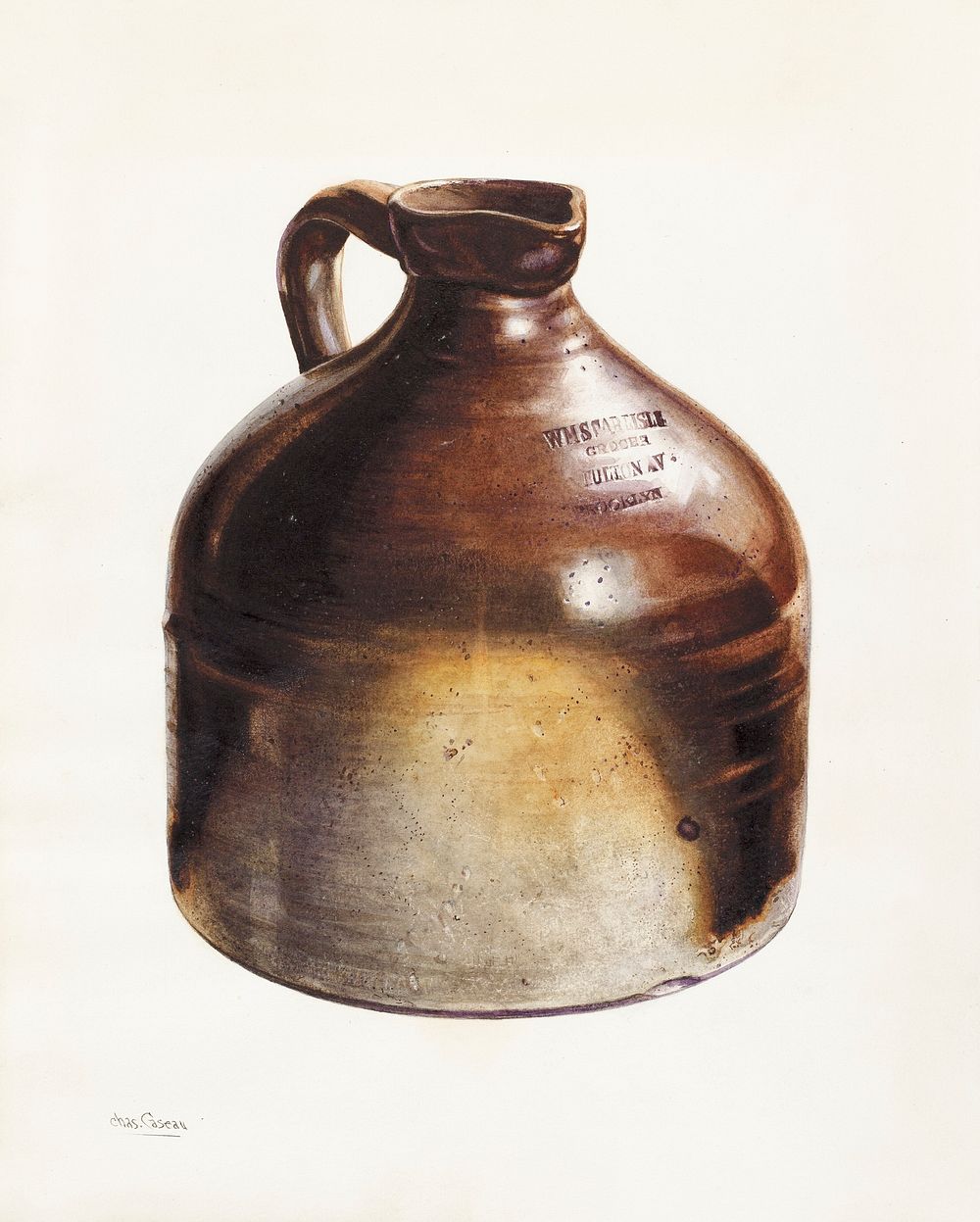 Jug for Molasses (ca. 1938) by Charles Caseau. Original from The National Gallery of Art. Digitally enhanced by rawpixel.
