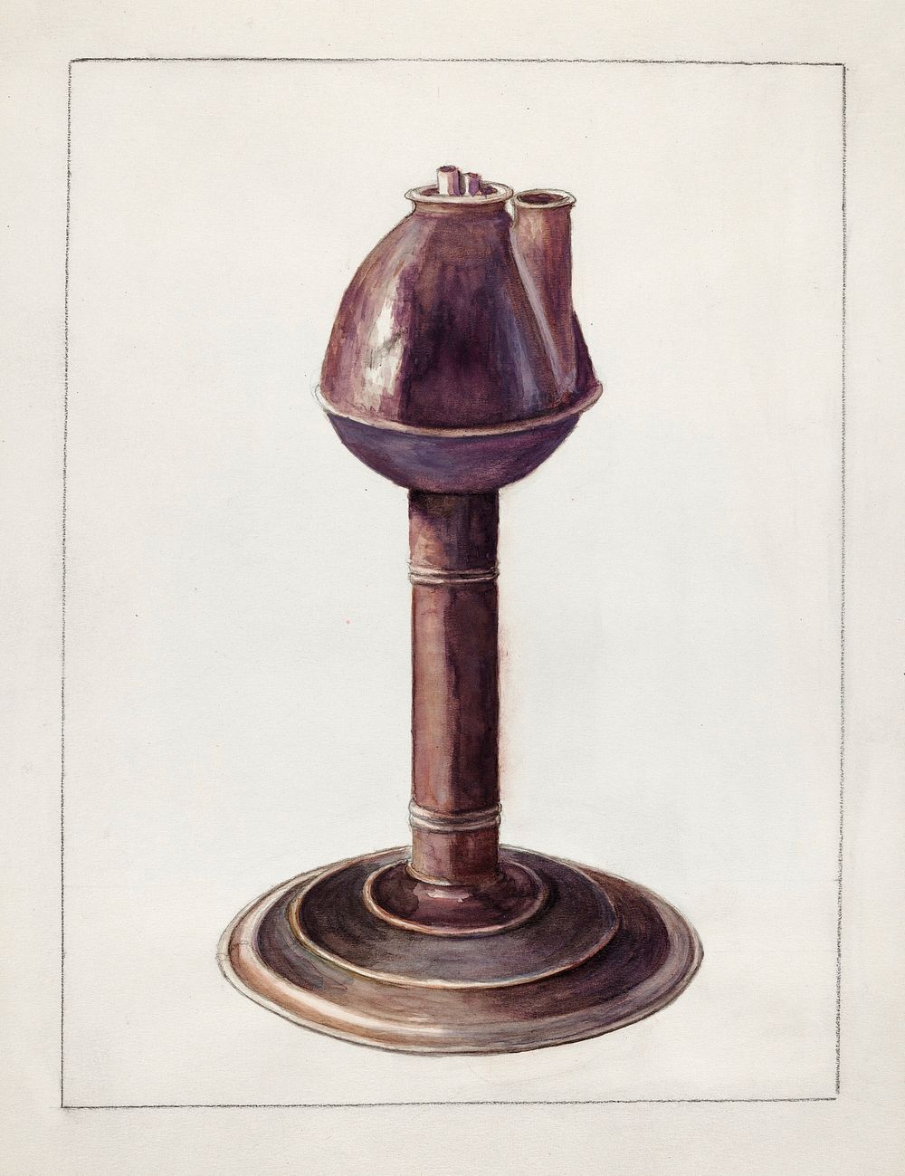 Lamp (ca.1936) by Hester Duany. Original from The National Gallery of Art. Digitally enhanced by rawpixel.