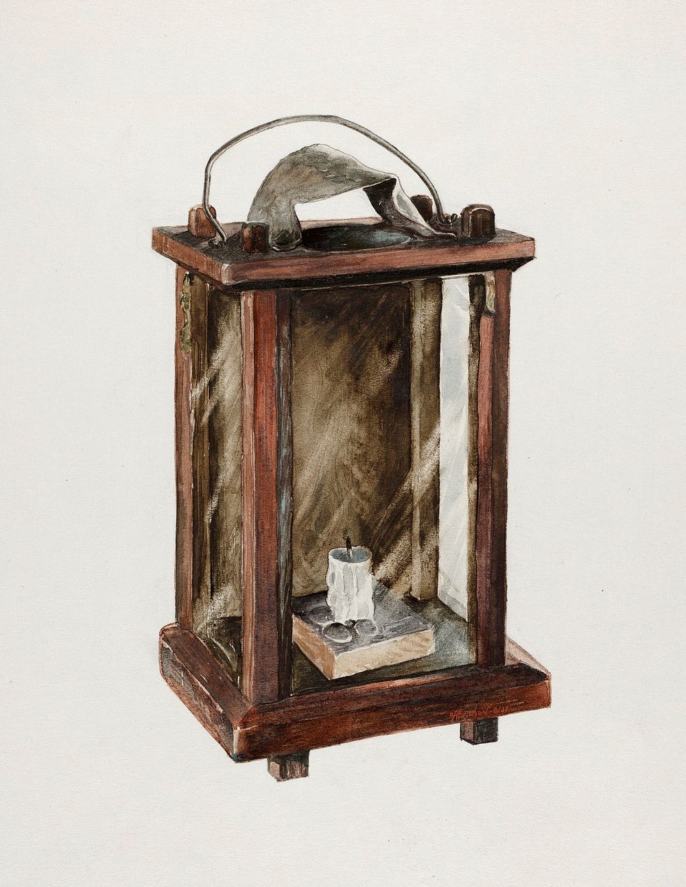 Lantern (ca.1937) by Ralph Atkinson. Original from The National Gallery of Art. Digitally enhanced by rawpixel.