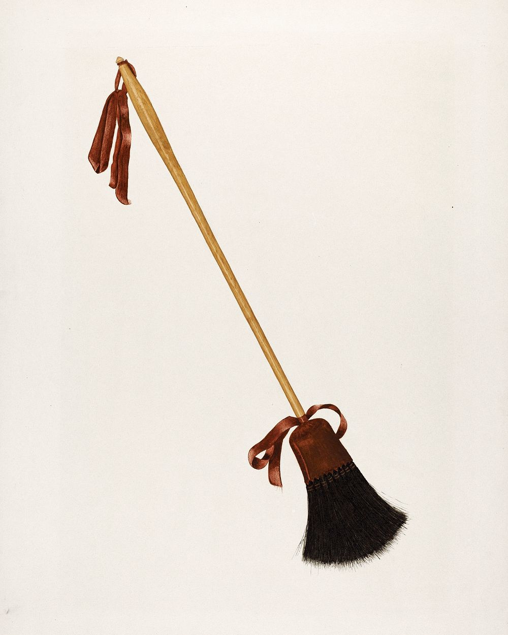 Long Handled Bristle Brush (ca. 1938) by Richard Barnett. Original from The National Galley of Art. Digitally enhanced by…