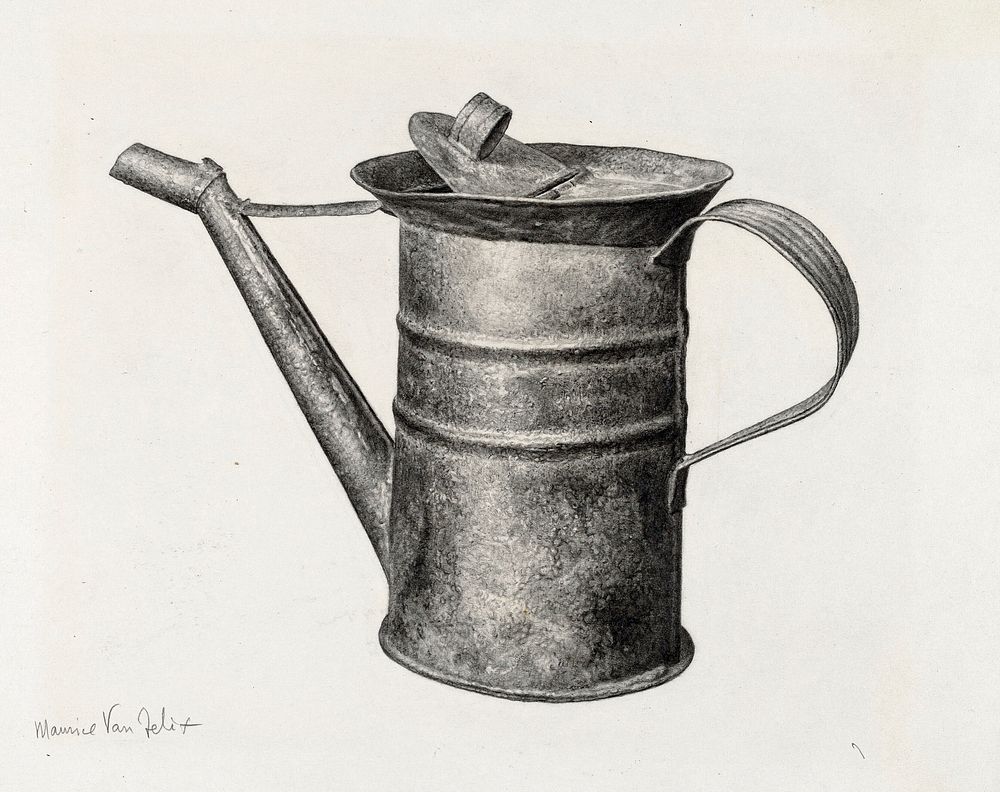 Oil Can (ca. 1941) by Maurice Van Felix. Original from The National Gallery of Art. Digitally enhanced by rawpixel.
