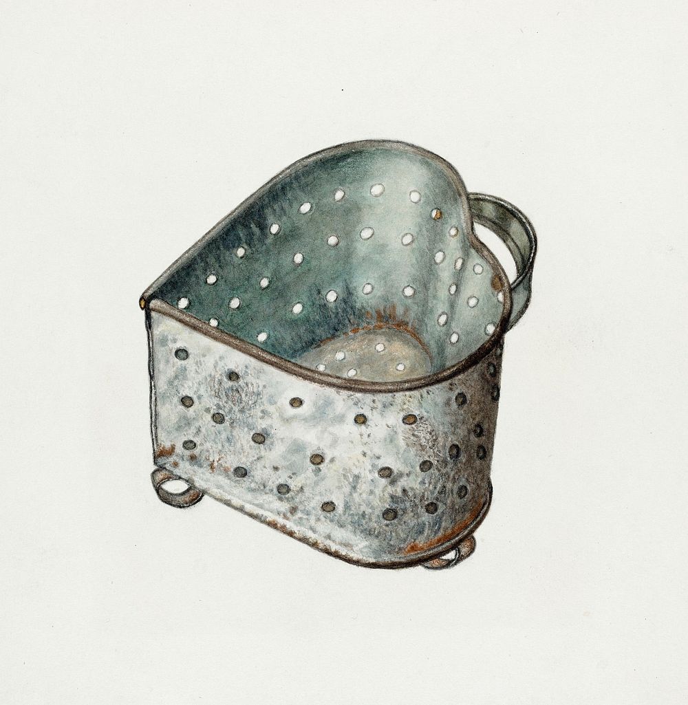 Pa. German Cheese Strainer (ca. 1940) by Luther D. Wenrich. Original from The National Gallery of Art. Digitally enhanced by…