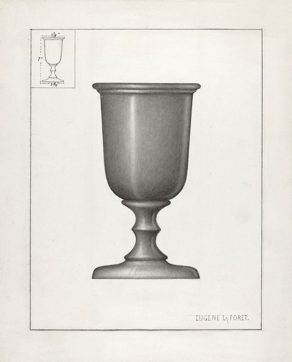 Pewter Chalice (ca. 1936) by Eugene La Foret. Original from The National Gallery of Art. Digitally enhanced by rawpixel.