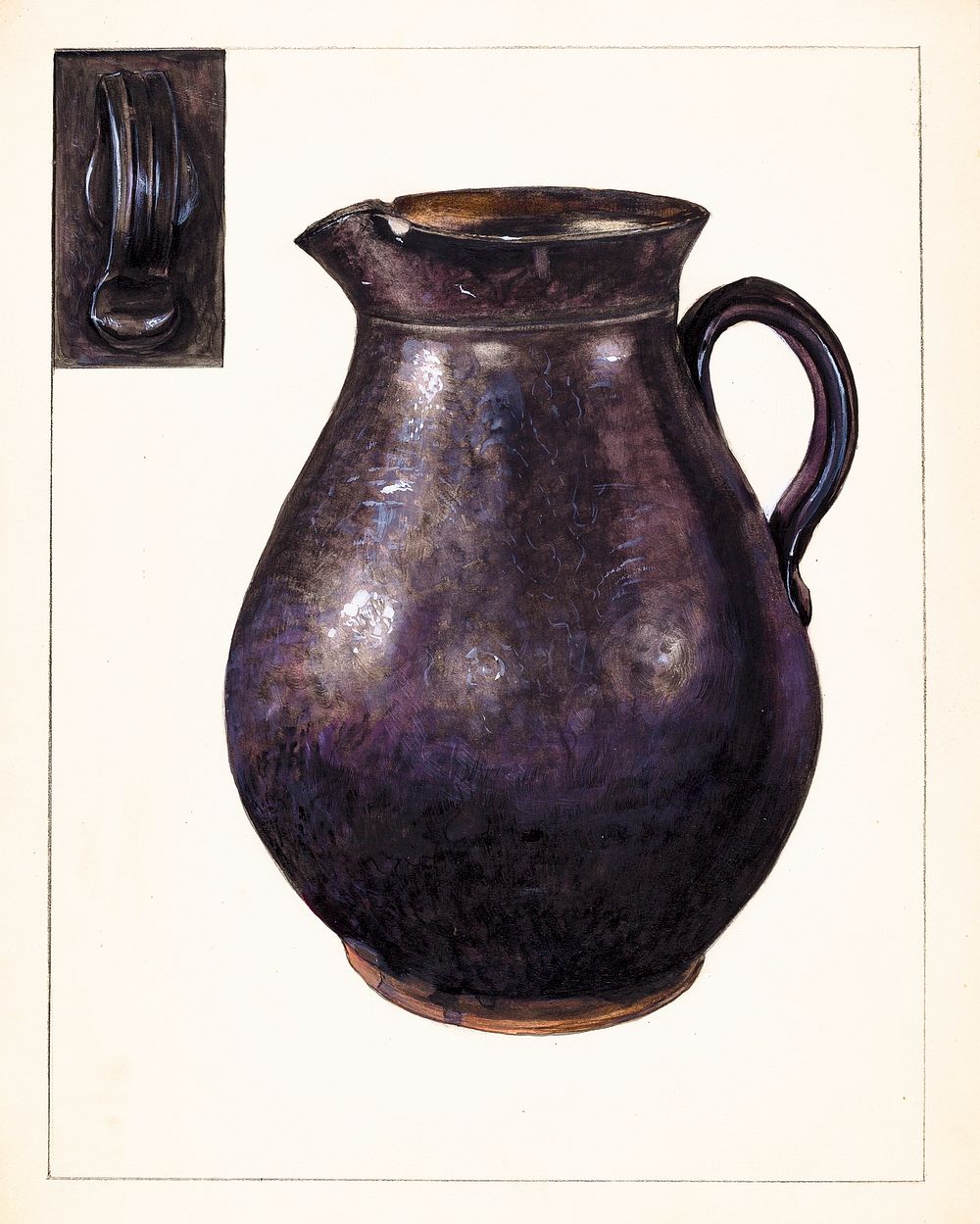 Pitcher (ca. 1936) by Mina Lowry. Original from The National Gallery of Art. Digitally enhanced by rawpixel.