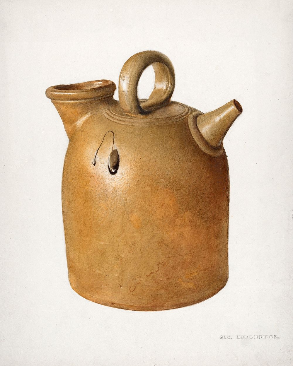 Water Jug (ca.1938) by George Loughridge. Original from The National Gallery of Art. Digitally enhanced by rawpixel.