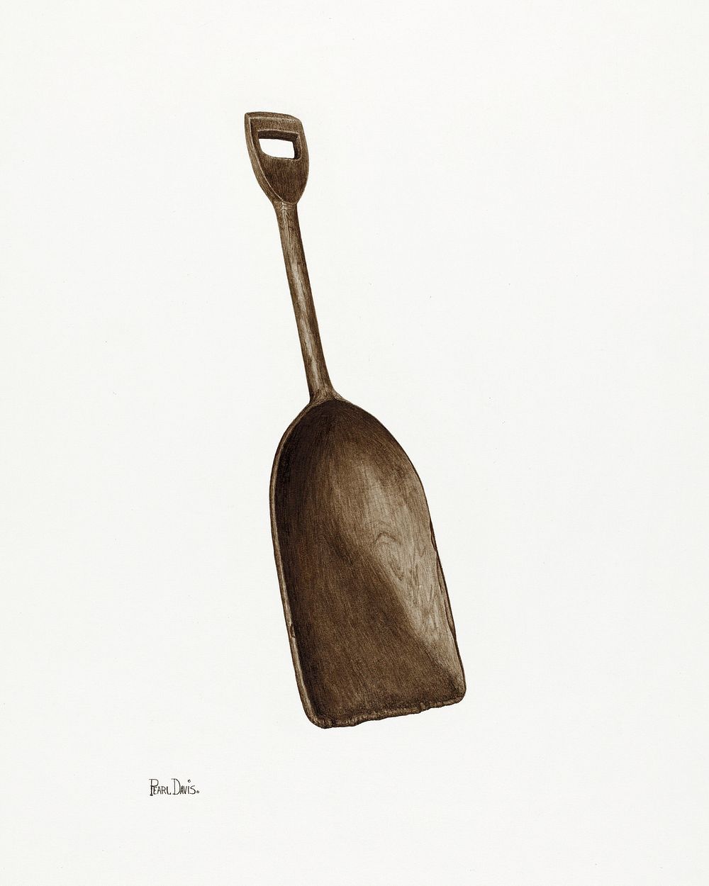 Wooden Grain Shovel (ca.1941) by Pearl Davis. Original from The National Gallery of Art. Digitally enhanced by rawpixel.
