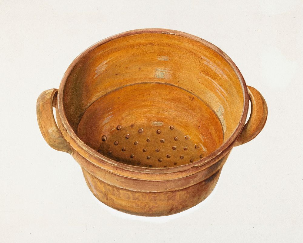 Zoar Colander (ca.1937) by Fritz Boehmer. Original from The National Gallery of Art. Digitally enhanced by rawpixel.