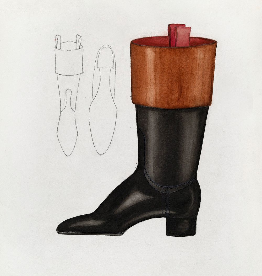 Riding Boot (c. 1936) by Dorothy Gernon. Original from The National Gallery of Art. Digitally enhanced by rawpixel.