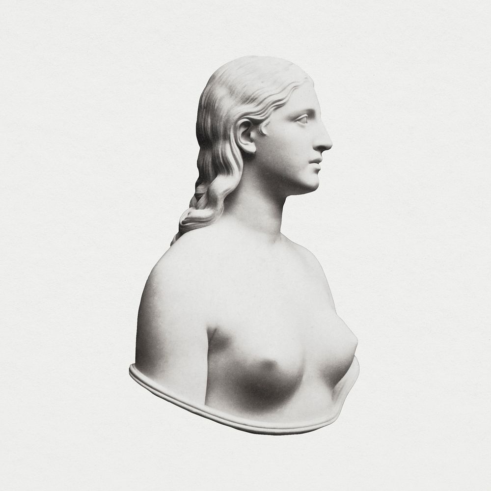 Aesthetic ancient Eve sculpture sticker, vintage woman psd collage element