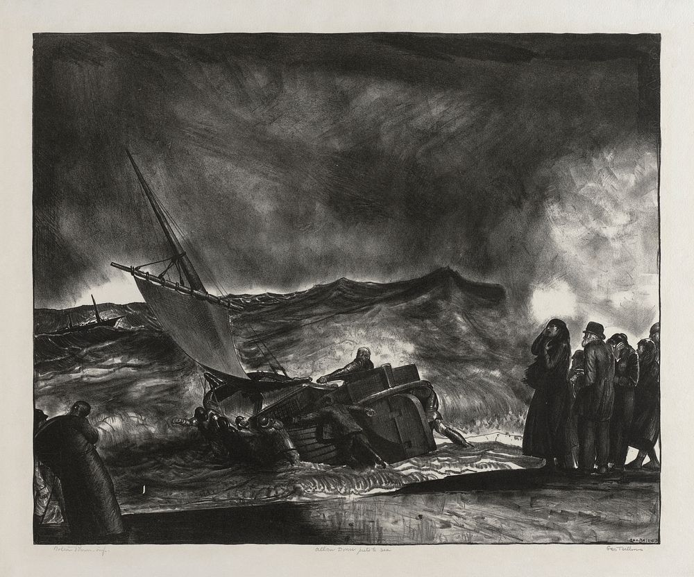 Allan Donn puts to sea (1923) print in high resolution by George Wesley Bellows. Original from the Boston Public Library.…