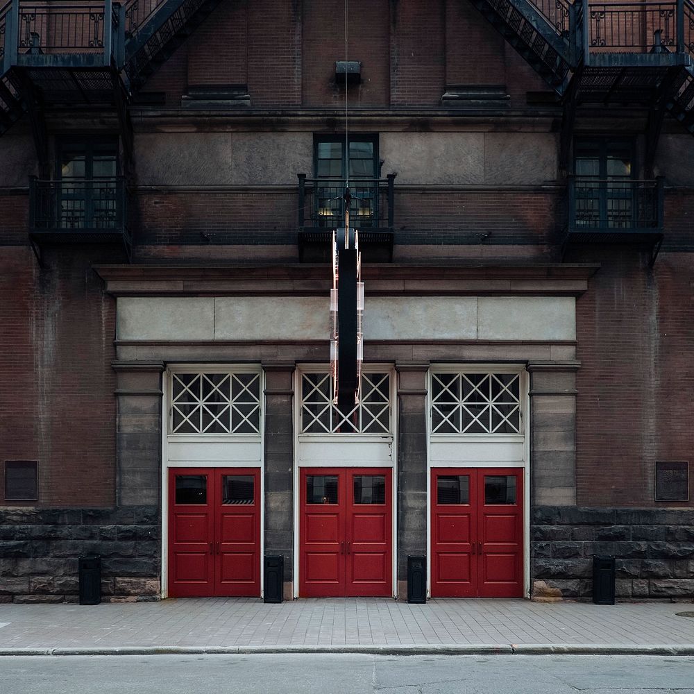 Entrance of Massey Hall. Original public domain image from Wikimedia Commons