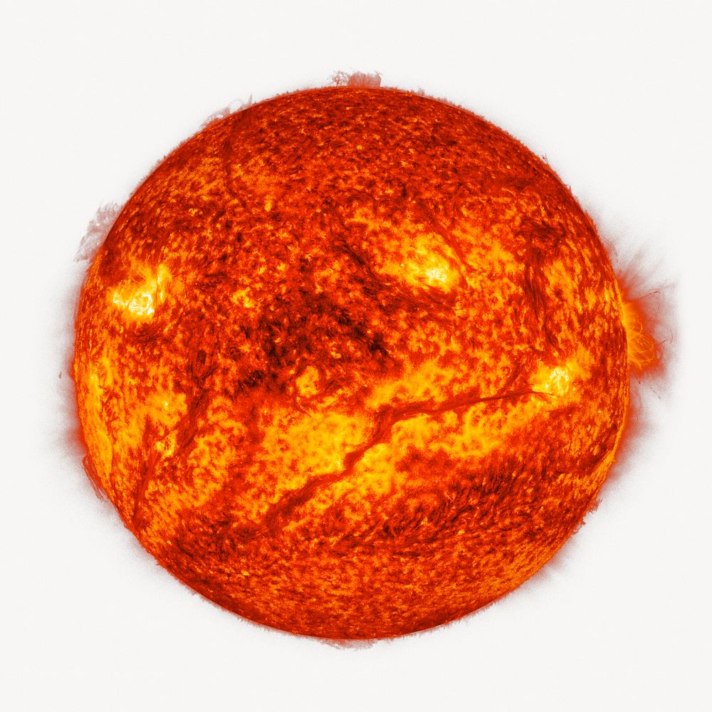 Sun surface clipart, solar flare design