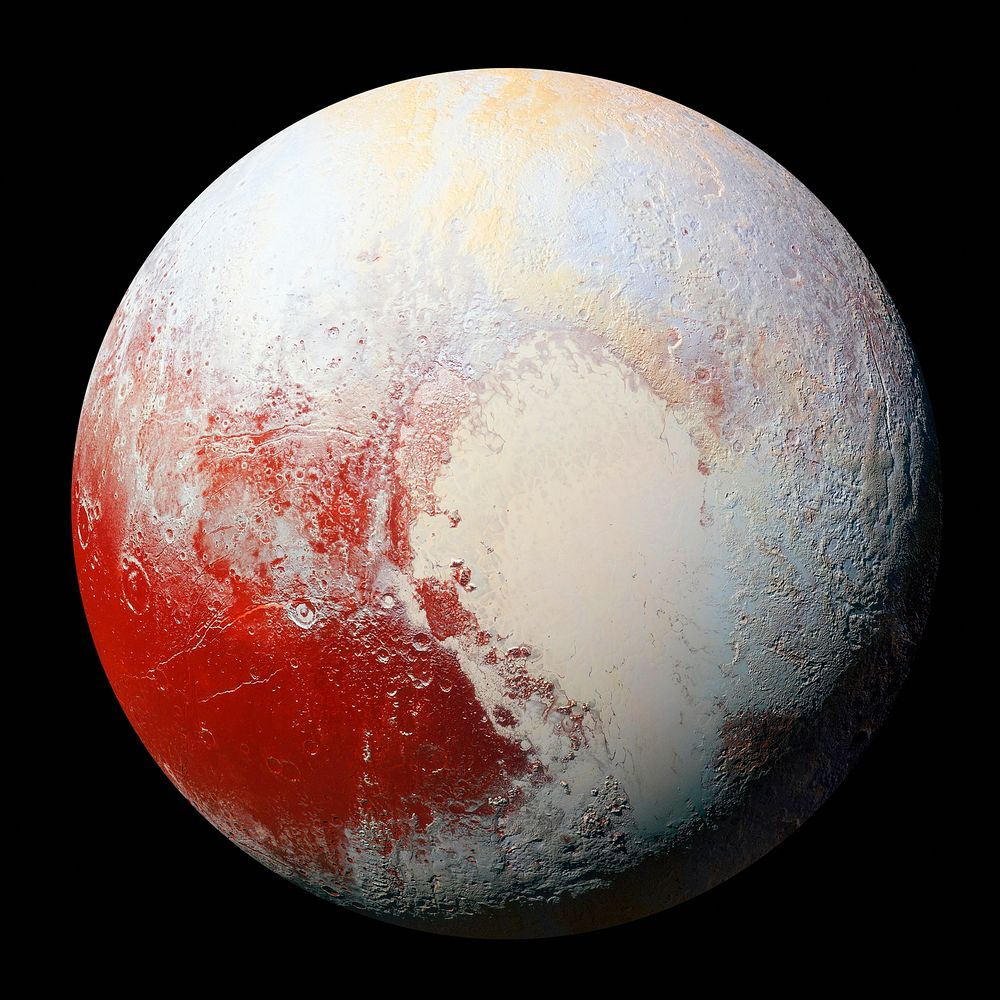 Pluto, space clipart, planet surface